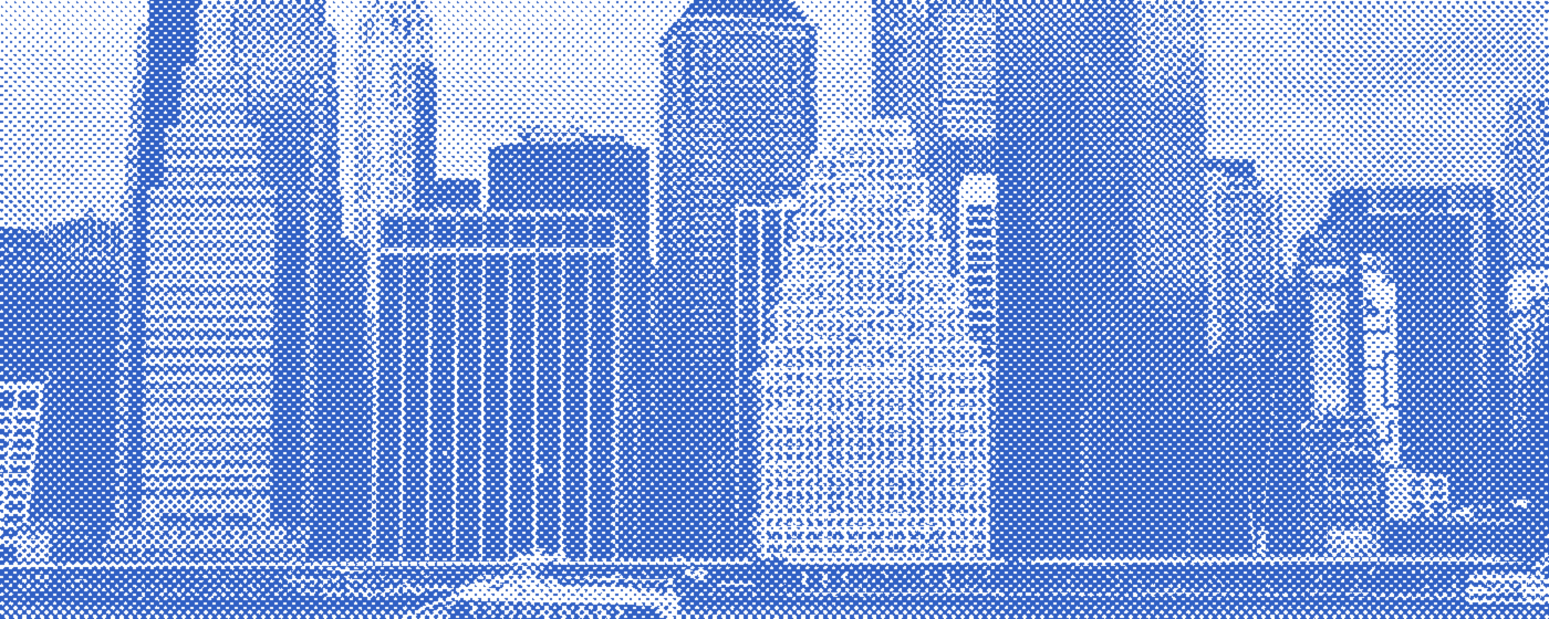 A city financial district